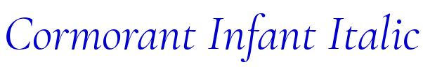 Cormorant Infant Italic fuente